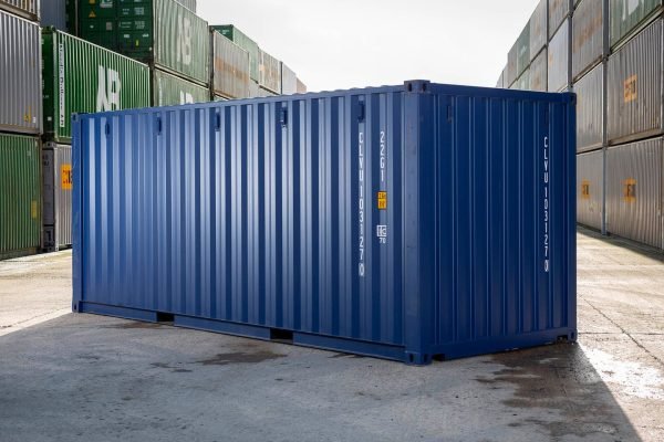 20ft-blue-back 20Ft Shipping Container (One Trip) – Blue