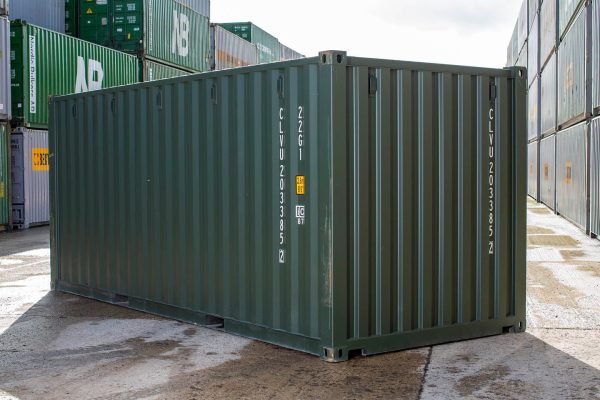 20ft-green-back 20Ft Shipping Container (One Trip) – Dark Green