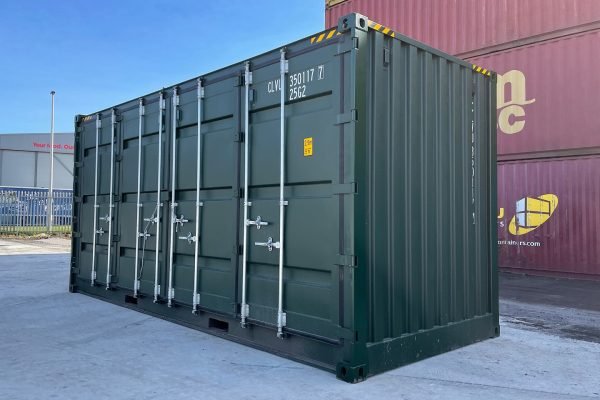 20ft-side-opening-hc-green-3 Used 20Ft Open Side / Full Side Access Container