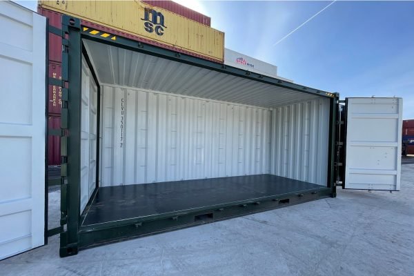20ft-side-opening-hc-green-5 Used 20Ft Open Side / Full Side Access Container