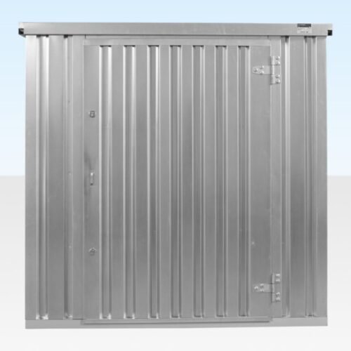 4m x 2.1m Flat Pack Container Store – Galvanised