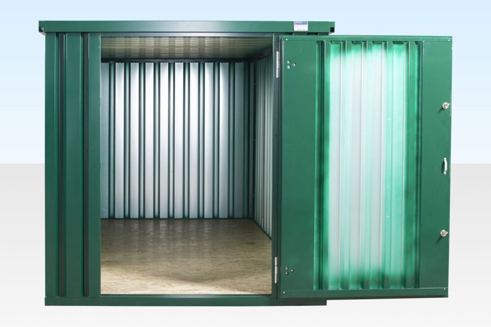 4m x 2.1m Powder Coated Flat Packed Store