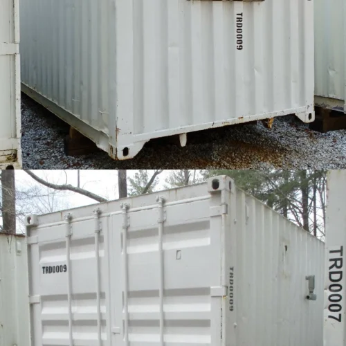 40 ft Container Shop – Climate Controlled Office + Inventory Storage  Racking