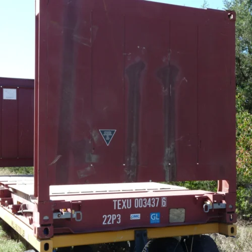 20′ Flat Rack Shipping Container – One Trip, For Equipment, Oversize Items