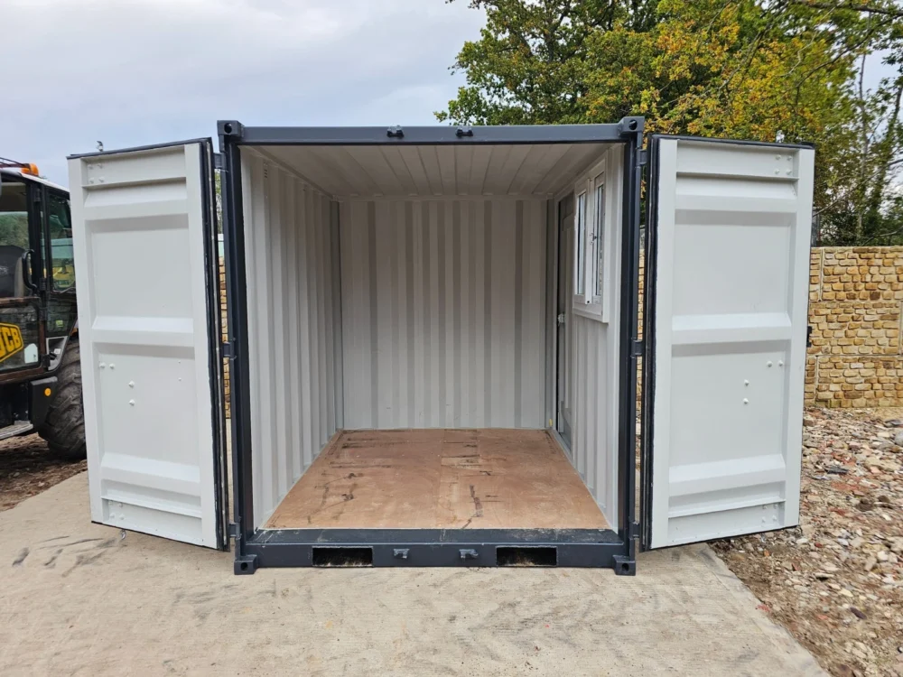 New 8′ Shipping Container Site Safe Lock Up Box Toolbox 8ft Workshop Shed Office