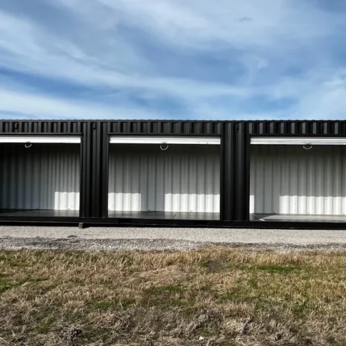 40ft Shipping Container w/3 Roll-Up Side Doors