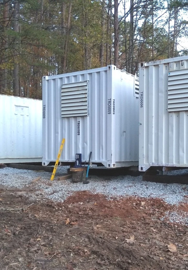 40 ft Container Shop – Climate Controlled Office + Inventory Storage  Racking