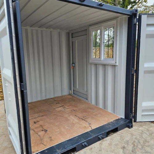 New 8′ Shipping Container Site Safe Lock Up Box Toolbox 8ft Workshop Shed Office