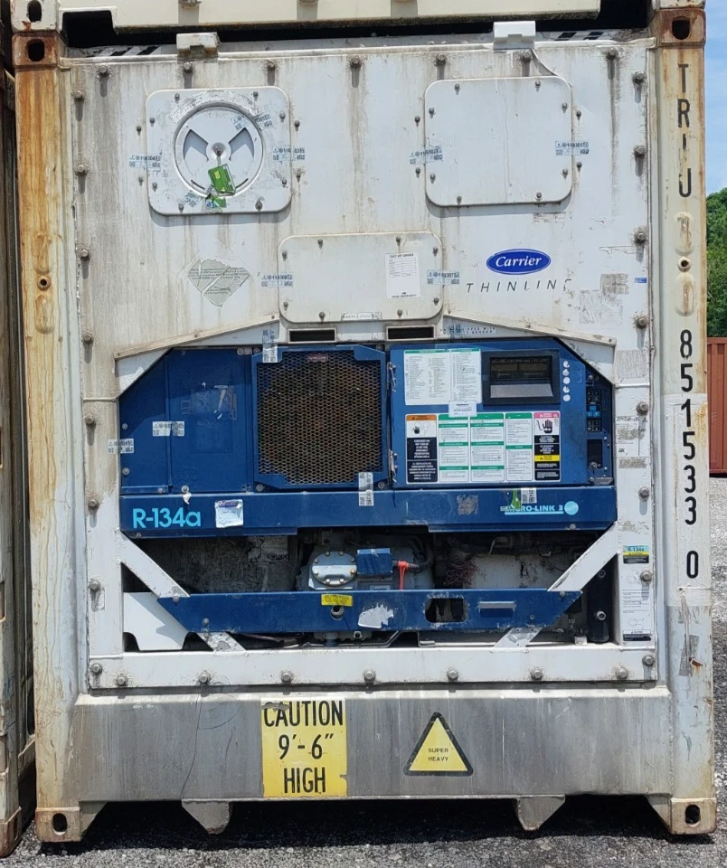 Working 40ft Refrigerated High Cube Reefer Container 2010 Carrier Thinline Used