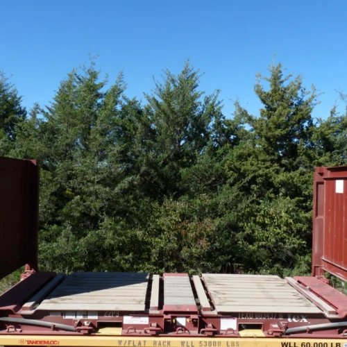 20′ Flat Rack Shipping Container – One Trip, For Equipment, Oversize Items