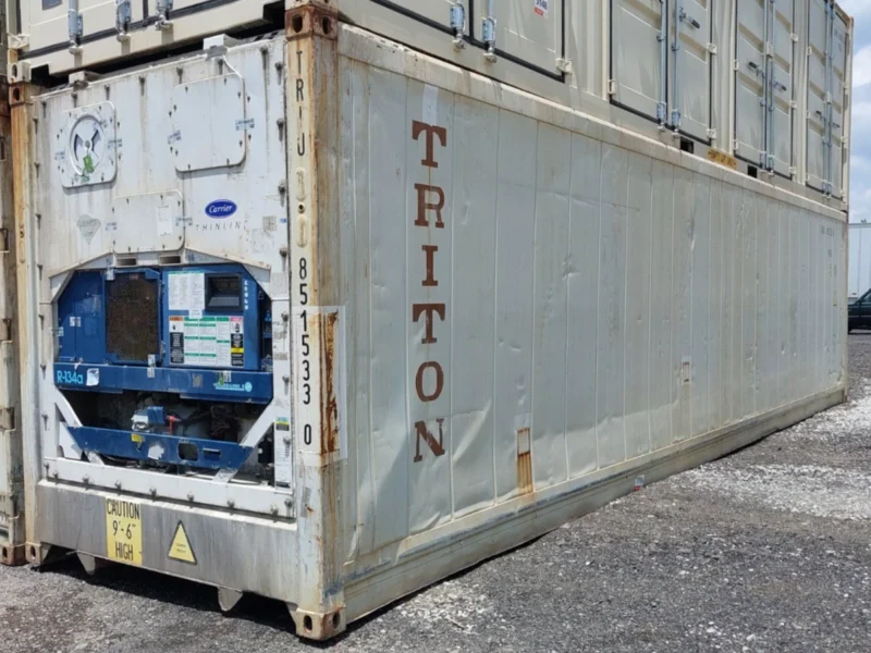 Working 40ft Refrigerated High Cube Reefer Container 2010 Carrier Thinline Used