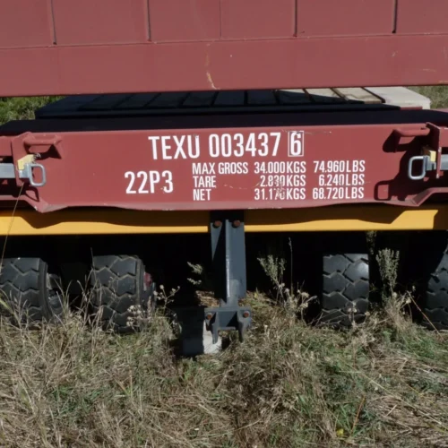 20′ Flat Rack Shipping Container – One Trip, For Equipment, Oversize Items