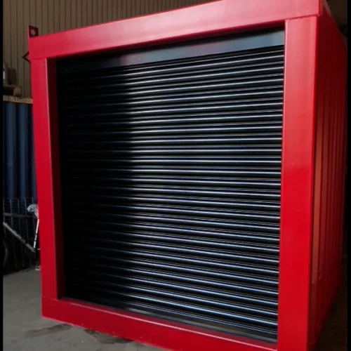 6ft Bespoke Roller Shuttered Shipping Container | Secure  Motorized Coiling Door