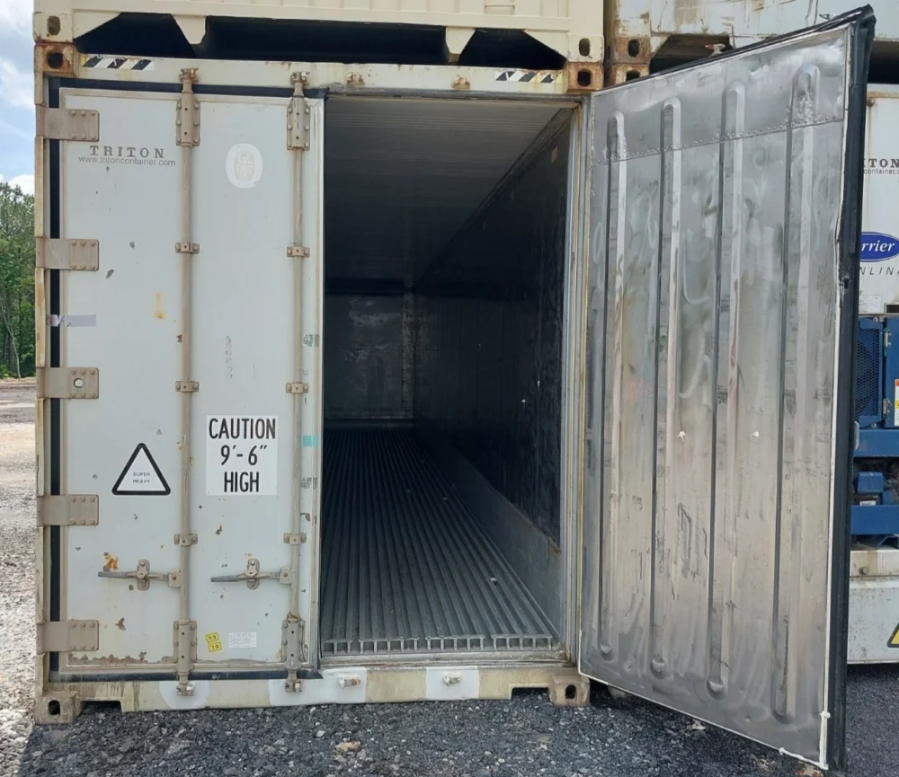 Working 40ft Refrigerated High Cube Reefer Container 2010 Carrier Thinline Used