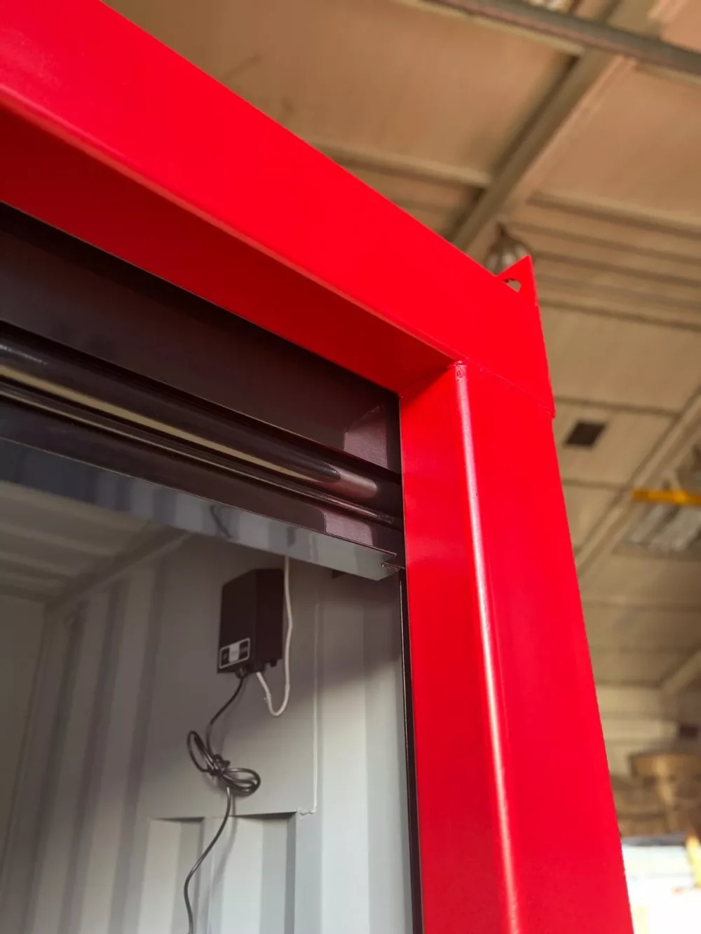6ft Bespoke Roller Shuttered Shipping Container | Secure  Motorized Coiling Door